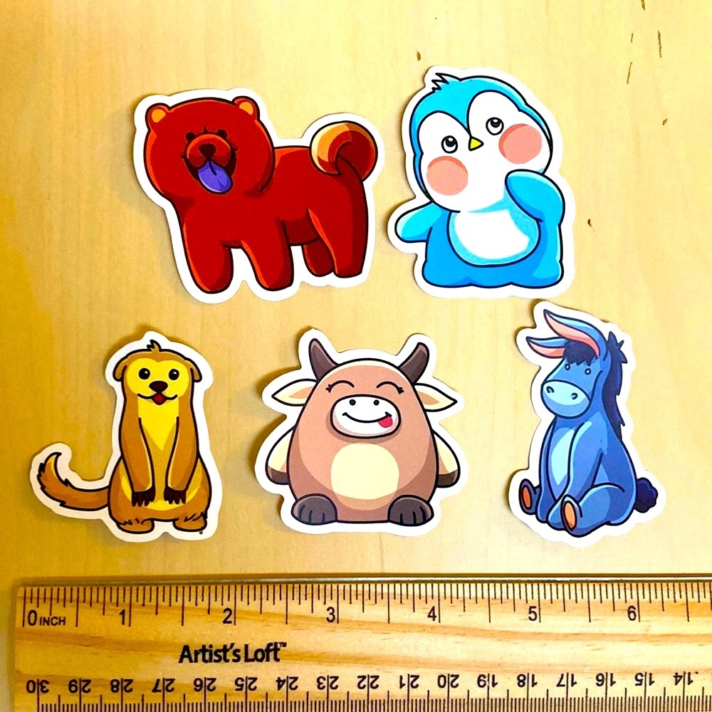 10/$10 or $1 BUNDLE: 5 WATERPROOF What animal is that? Stickers